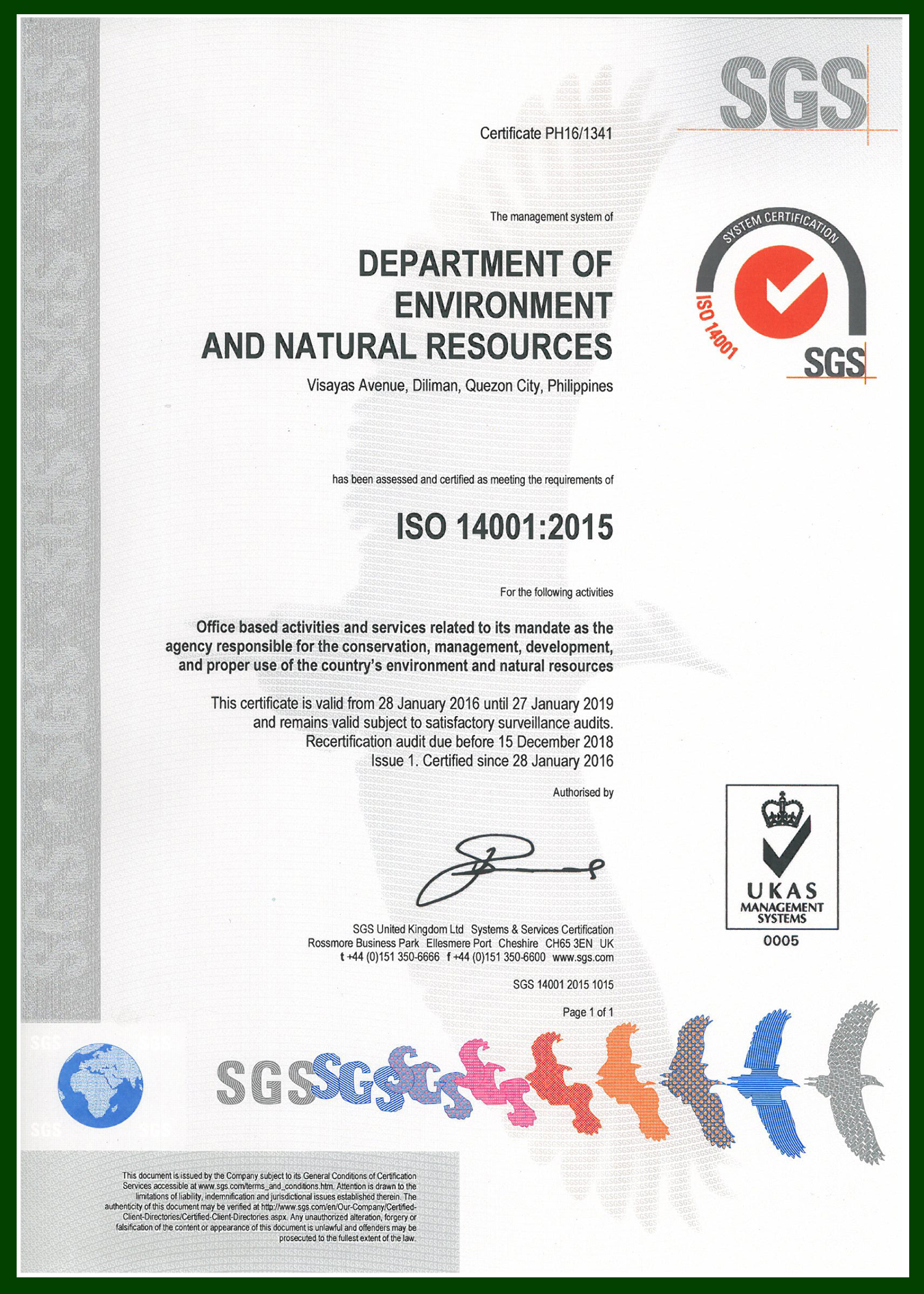 ems certification sgs